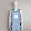 BSKX17 Blue Geometric Pattern Custom Sublimation Basketball Jerseys And Shorts