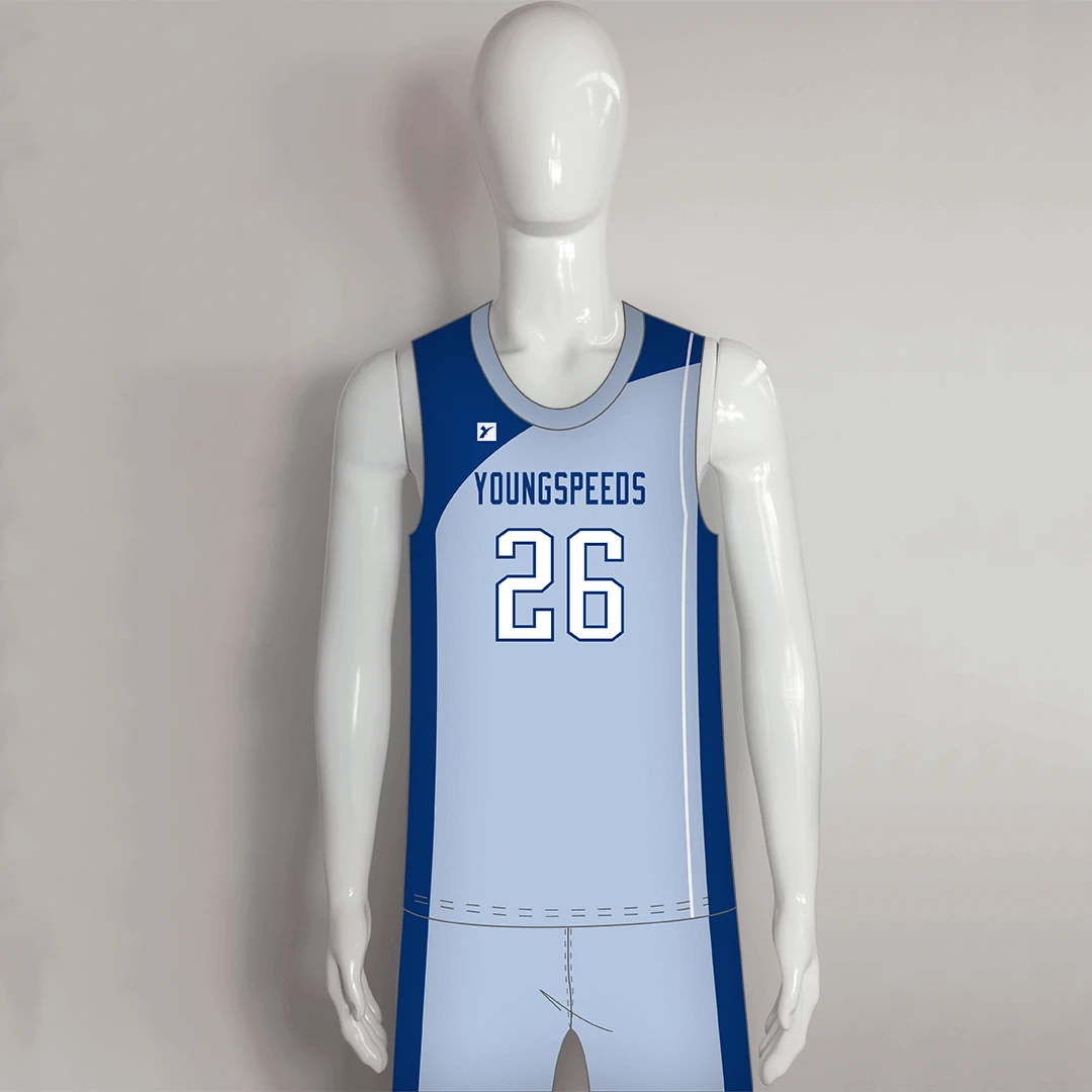 BSKX21 Blue Sublimated Custom Made Basketball Jerseys And Shorts 1 BSKX21 Blue Sublimated Custom Made Basketball Jerseys And Shorts