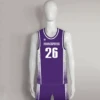 BSKX26 Purple White Custom Basketball Practice And Game Jerseys