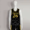 BSKX4 Black Crack Personalized Basketball Jerseys And Shorts