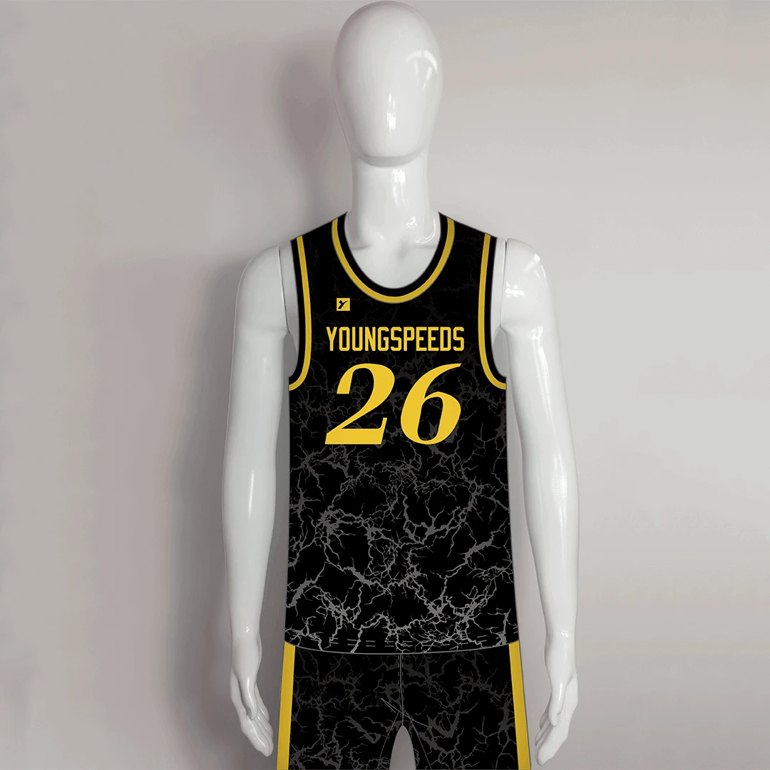 BSKX4 Black Crack Personalized Basketball Jerseys And Shorts 1 BSKX4 Black Crack Personalized Basketball Jerseys And Shorts