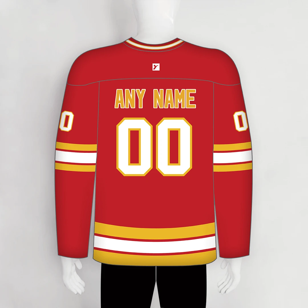 HJC118 Calgary Flames 1989 Away Blank Custom Retro Hockey Jerseys 2 HJC118 Calgary Flames 1989 Away Blank Custom Retro Hockey Jerseys - Image 2