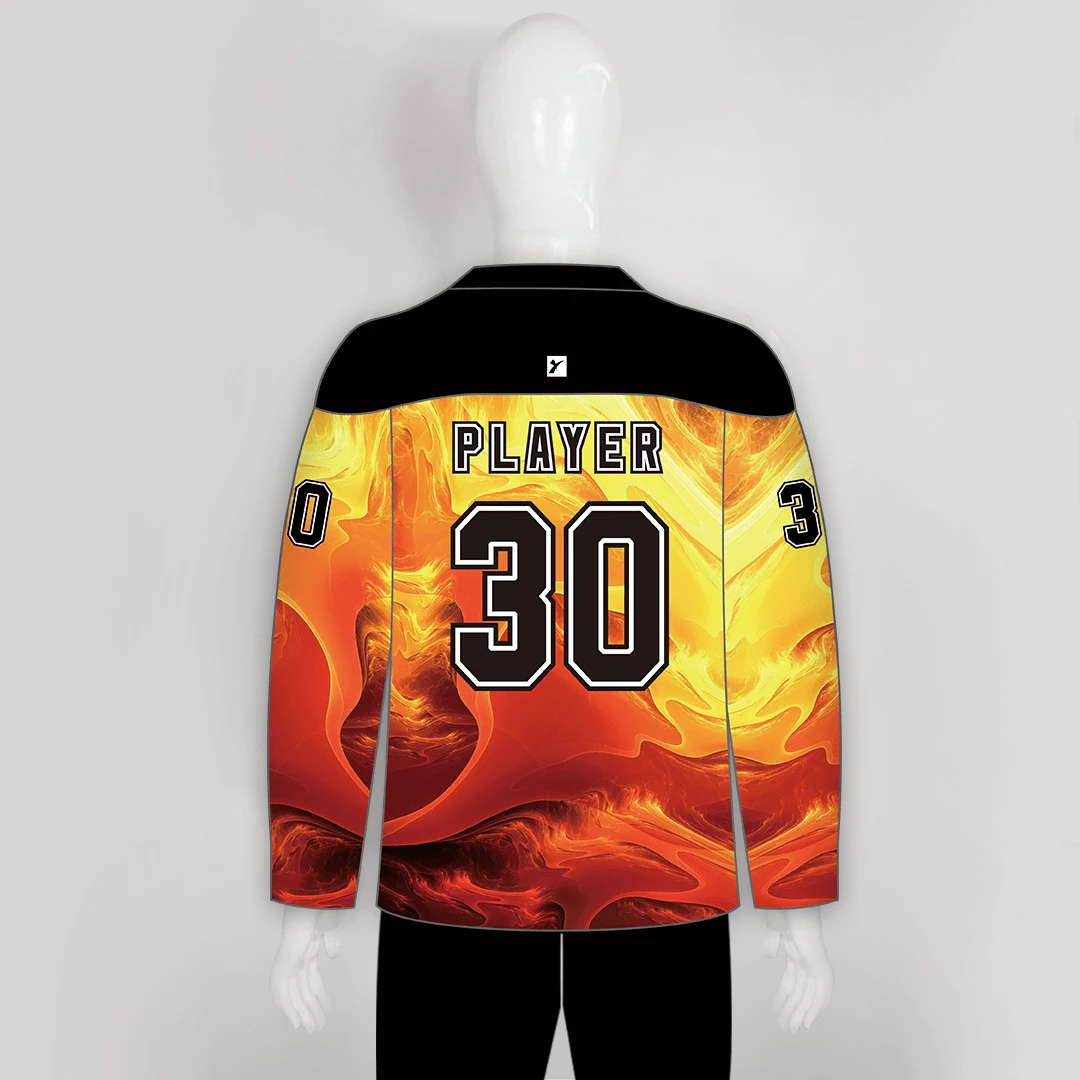 HJC152 Fire Skull Head Custom Sublimated Hockey Jerseys 2 HJC152 Fire Skull Head Custom Sublimated Hockey Jerseys - Image 2