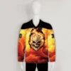 HJC152 Fire Skull Head Custom Sublimated Hockey Jerseys