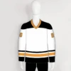 HJC157 White Black Yellow Sublimated Custom Blank Hockey Jerseys