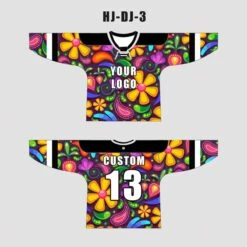 Floral Abstract Custom EDM Merch Hockey/Basketball/Baseball Jerseys
