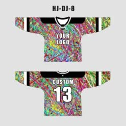 Abstract Colorful Lines Custom EDM Artist Hockey/Basketball/Baseball Jerseys
