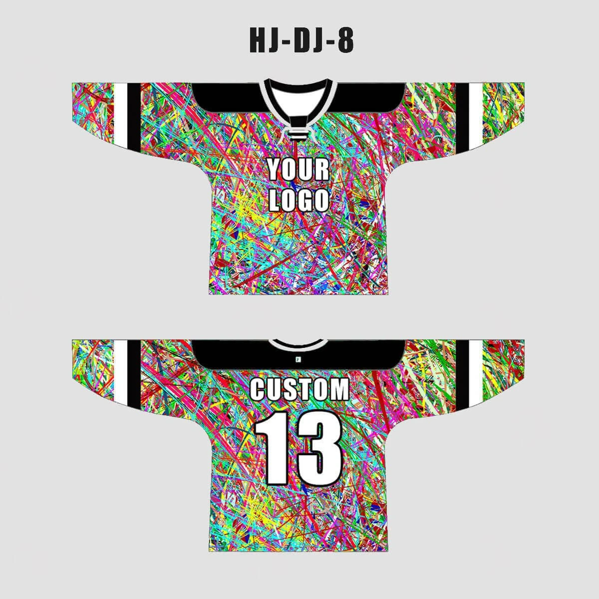 Abstract Colorful Lines Custom EDM Artist Hockey/Basketball/Baseball Jerseys 1 Abstract Colorful Lines Custom EDM Artist Hockey/Basketball/Baseball Jerseys