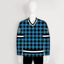 HJCDP16 Buffalo Plaid Blank Custom Hockey Team Jerseys -YoungSpeeds Shop DP20 front