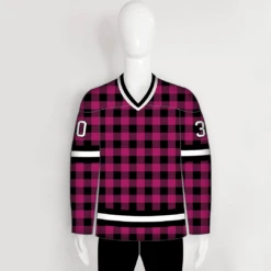 HJCDP16 Buffalo Plaid Blank Custom Hockey Team Jerseys -YoungSpeeds Shop DP21 front