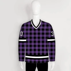 HJCDP16 Buffalo Plaid Blank Custom Hockey Team Jerseys -YoungSpeeds Shop DP22 front