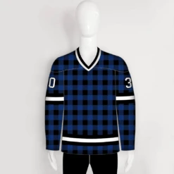 HJCDP16 Buffalo Plaid Blank Custom Hockey Team Jerseys -YoungSpeeds Shop DP23 front