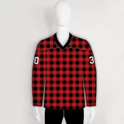 HJCDP24 Scottish Plaid Tartan Blank Custom Sublimated Hockey Jerseys