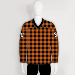 HJCDP24 Scottish Plaid Tartan Blank Custom Sublimated Hockey Jerseys -YoungSpeeds Shop DP25 front