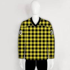 HJCDP24 Scottish Plaid Tartan Blank Custom Sublimated Hockey Jerseys -YoungSpeeds Shop DP26 front