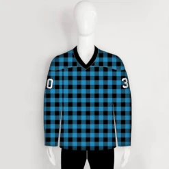 HJCDP24 Scottish Plaid Tartan Blank Custom Sublimated Hockey Jerseys -YoungSpeeds Shop DP28 front
