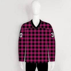 HJCDP24 Scottish Plaid Tartan Blank Custom Sublimated Hockey Jerseys -YoungSpeeds Shop DP29 front