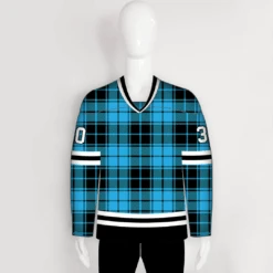 HJCDP1 Tartan Plaid Sublimated Custom Blank Hockey Jerseys -YoungSpeeds Shop DP5 front
