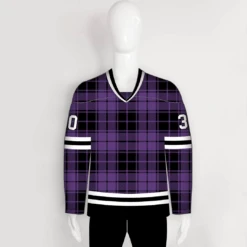 HJCDP1 Tartan Plaid Sublimated Custom Blank Hockey Jerseys -YoungSpeeds Shop DP7 front