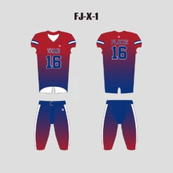 X1 Red White And Blue Sublimated Blank Custom Football Uniforms