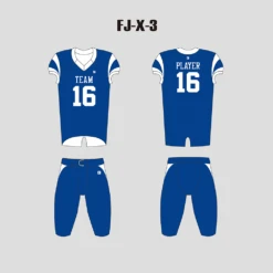 X3 Blue Sublimated Blank Custom High School Football Uniforms