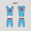 X7 Blue Red And White Custom Football Uniforms For Kids And Adults