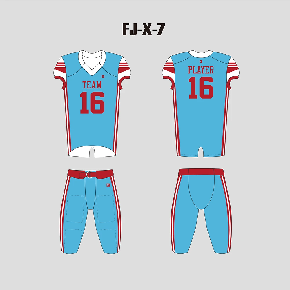 X7 Blue Red And White Custom Football Uniforms For Kids And Adults 1 X7 Blue Red And White Custom Football Uniforms For Kids And Adults