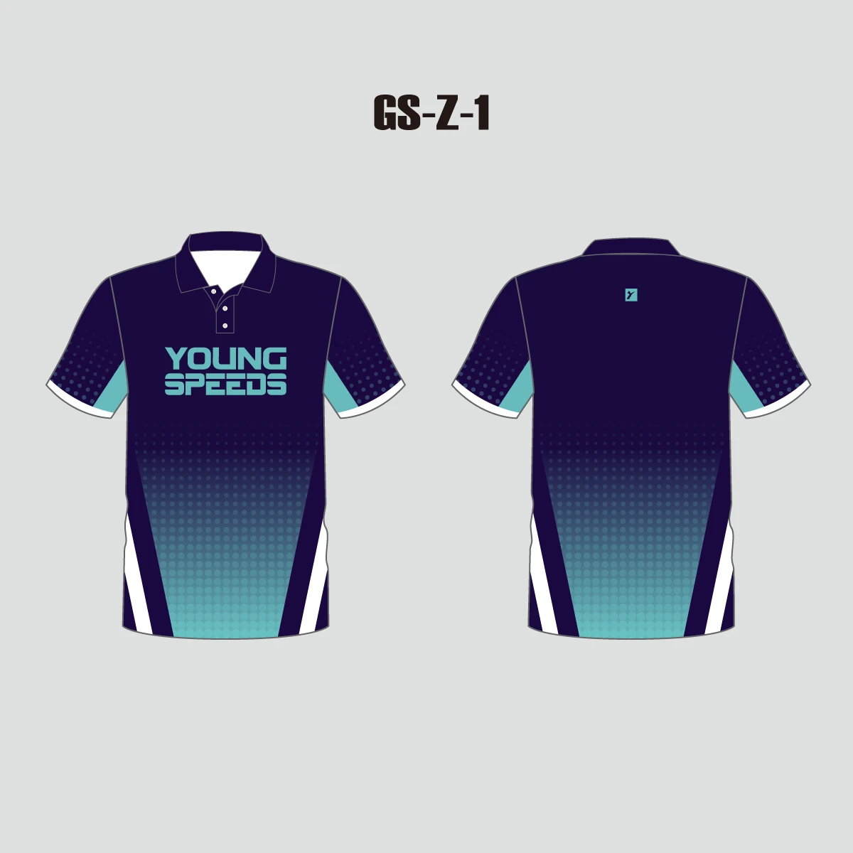 Z1 Gradient Dot Personalized Dry Fit Golf Polo Shirts 1 Z1 Gradient Dot Personalized Dry Fit Golf Polo Shirts