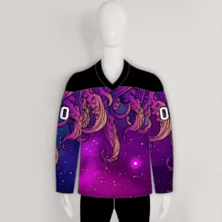 HJC174 Cool Starry Kraken Sublimated Custom Hockey Jerseys