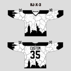 HJX3 New York Skyline Cracking Pattern Custom Cool Hockey Jerseys -YoungSpeeds Shop HJ X 3