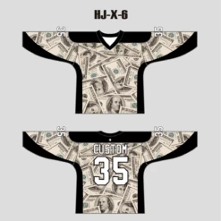 HJX6 Greenback Sublimated Custom Unique Hockey Jerseys -YoungSpeeds Shop HJ X 6