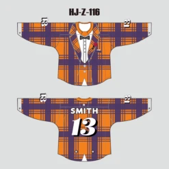 HJZ116 Orange Purple Tuxedo Sublimated Custom Hockey Goalie Jerseys -YoungSpeeds Shop HJ Z 116 a7ad1dc6 c4f8 4004 aeb0 e899d3f6d2e9
