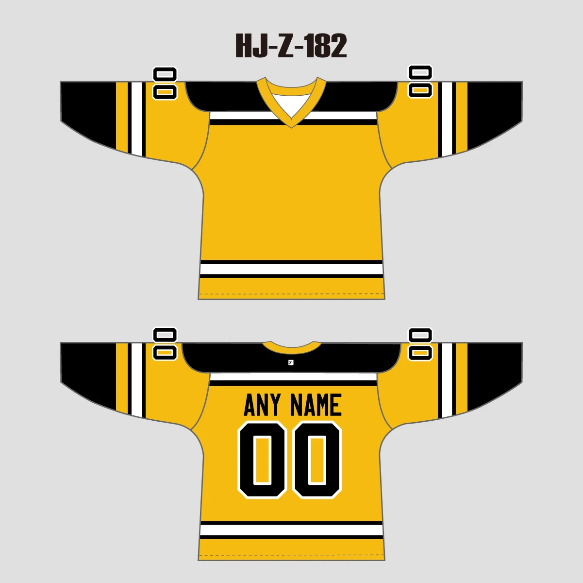 HJZ182 1966 Boston Bruins Home Custom Blank Yellow Hockey Jerseys 3 HJZ182 1966 Boston Bruins Home Custom Blank Yellow Hockey Jerseys - Image 3