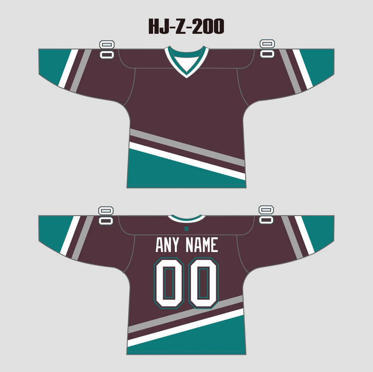 HJZ200 Anaheim Mighty Ducks 2005 Custom Blank Team Hockey Jerseys 3 HJZ200 Anaheim Mighty Ducks 2005 Custom Blank Team Hockey Jerseys - Image 3