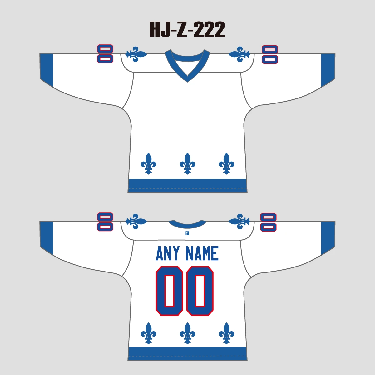 HJZ222 Quebec Nordiques 1992 Blank Custom Sublimated Hockey Uniforms 3 HJZ222 Quebec Nordiques 1992 Blank Custom Sublimated Hockey Uniforms - Image 3