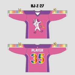 HJZ27 Dabbing Unicorn Sublimated Custom Hockey Jerseys -YoungSpeeds Shop HJ Z 27