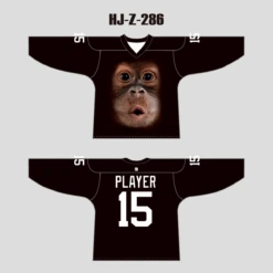 HJZ286 Funny Gorilla Face 3D Custom Sublimated Hockey Jerseys -YoungSpeeds Shop HJ Z 286