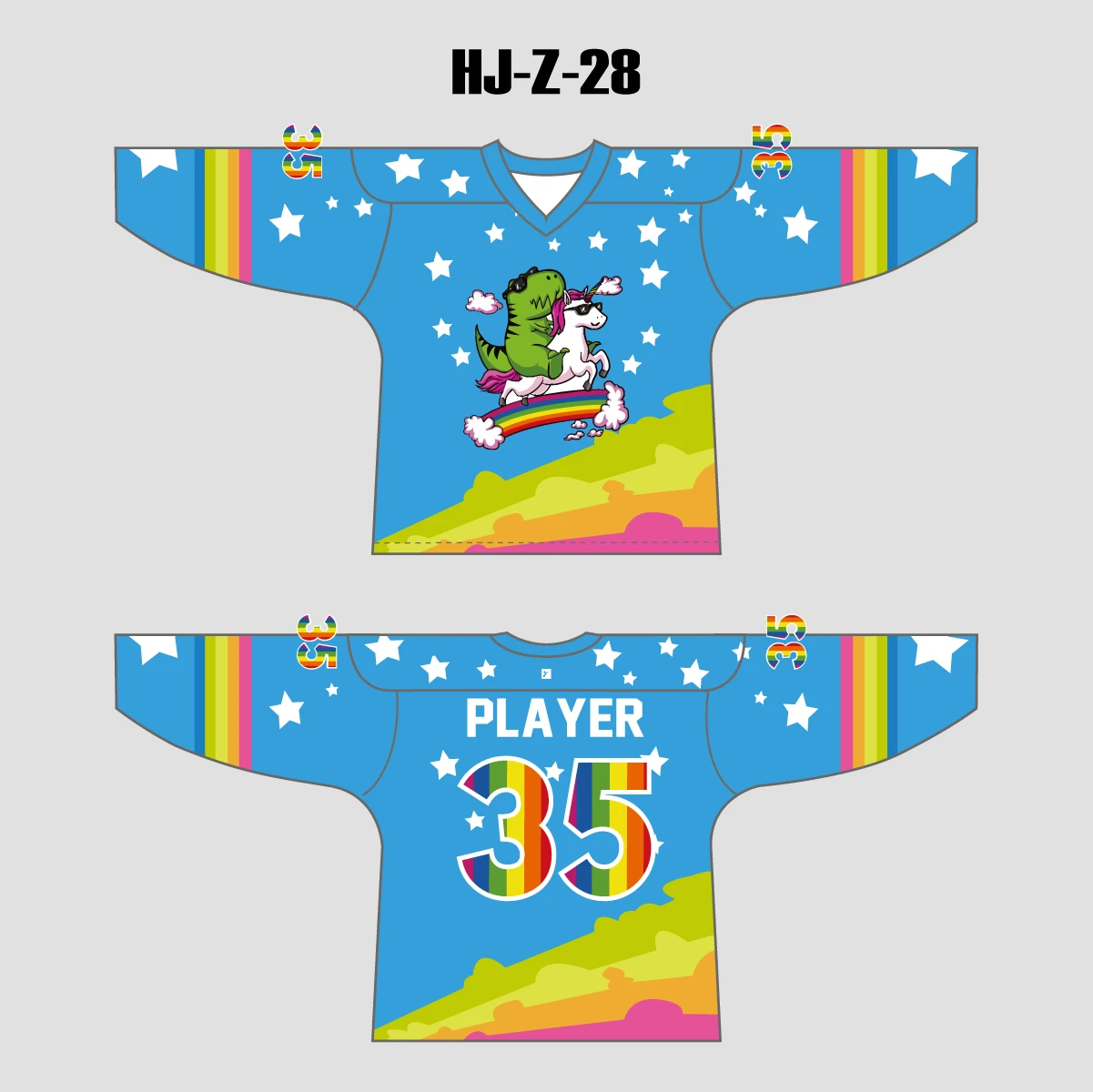 HJZ28 Hilarious Unicorn Custom Sublimated Hockey Jerseys 3 HJZ28 Hilarious Unicorn Custom Sublimated Hockey Jerseys - Image 3