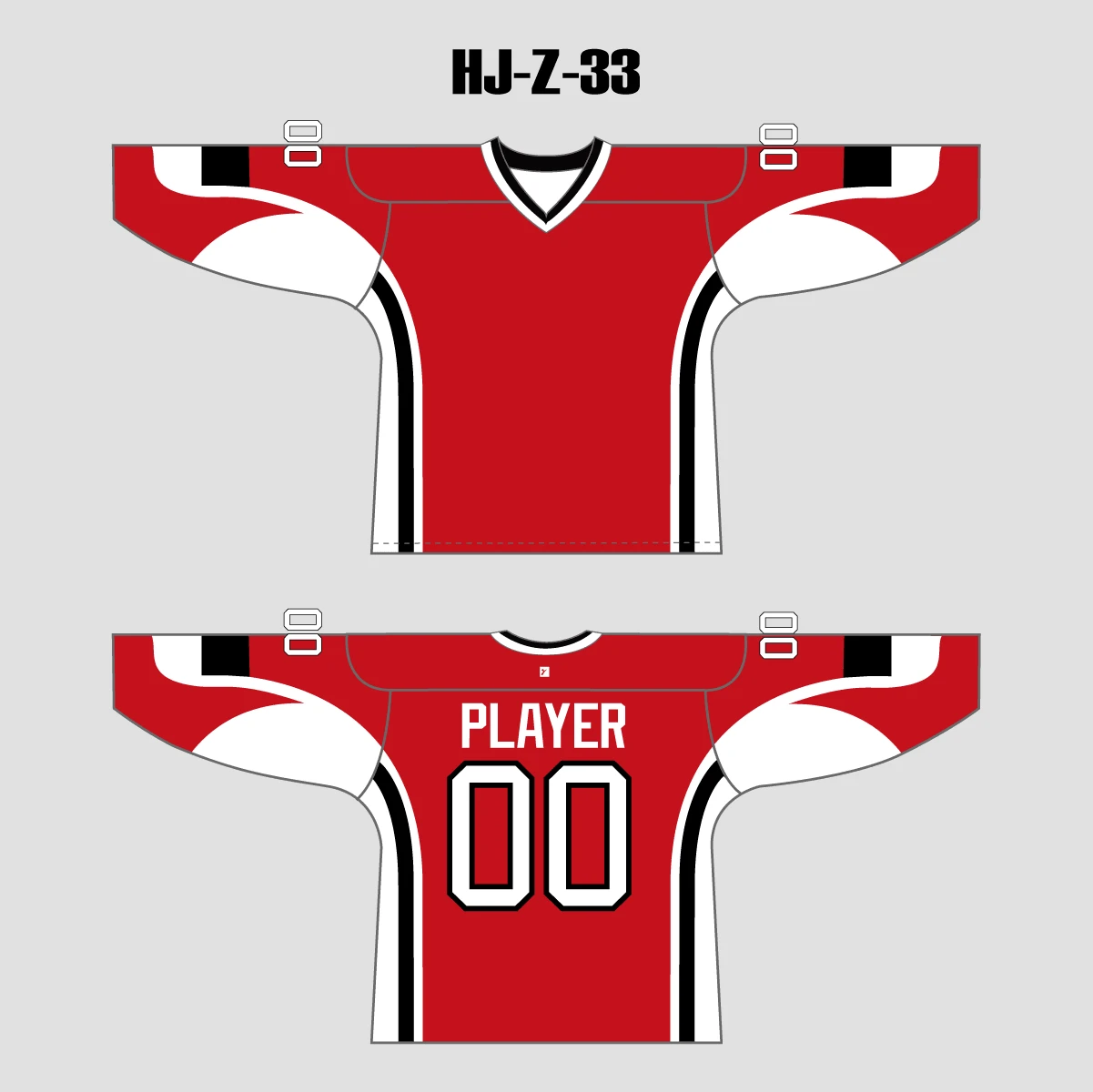 HJZ33 Red Sublimated Custom Hockey Uniforms 3 HJZ33 Red Sublimated Custom Hockey Uniforms - Image 3
