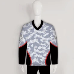 Snow Digital Army Camo Pattern 3 Custom Blank Hockey Jerseys -YoungSpeeds Shop HJC A13 Front