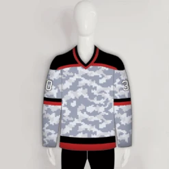 Snow Digital Army Camo Pattern 3 Custom Blank Hockey Jerseys