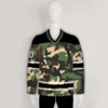 Woodland Army Camo Custom Made Hockey Jerseys