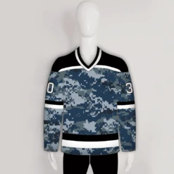 Navy Digital Camouflage Custom Made Hockey Jerseys 20 Navy Digital Camouflage Custom Made Hockey Jerseys -YoungSpeeds Shop HJC A28 Front