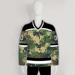 Urban Military Green Digital Camo Custom Made Hockey Jerseys -YoungSpeeds Shop HJC A4 Front