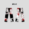 X2 Abstract White Red And Black Custom Inline Roller Hockey Pants