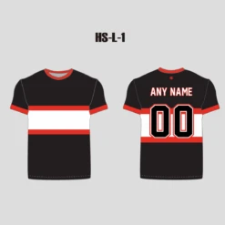 Black/White/Red Sublimated Custom Hockey Shirts