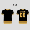 Black/Yellow/White Custom Sublimated Hockey Shirts