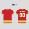 Red/Yellow/White Custom Sublimated Hockey T-Shirts