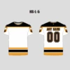 White/Yellow/Black Sublimated Custom Hockey Shirts