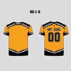 Yellow/Black/White Sublimated Custom Hockey Shirts